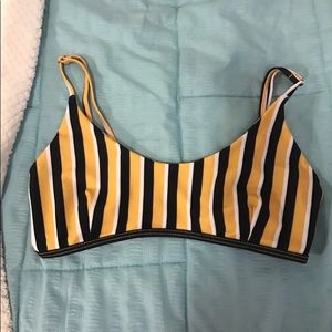 Black and Gold Bikini Top